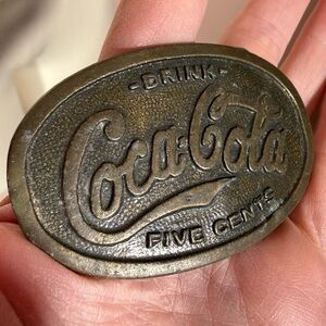 Vintage Coca Cola Western Brass belt buckle